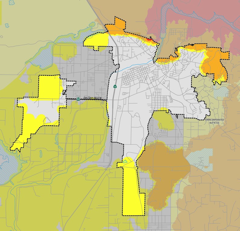 city of oroville fhsz map